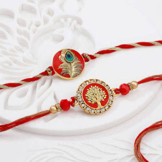 Rudraksha Floral Designer Rakhi