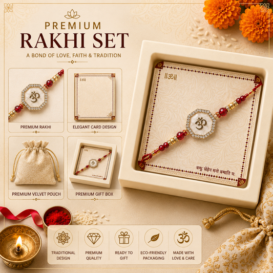 Om Divine Crystal Rakhi