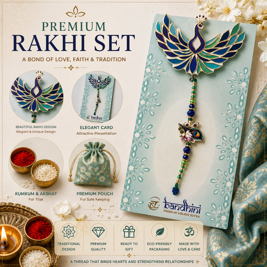 Mayura Peacock Meenakari Sibling Sutra