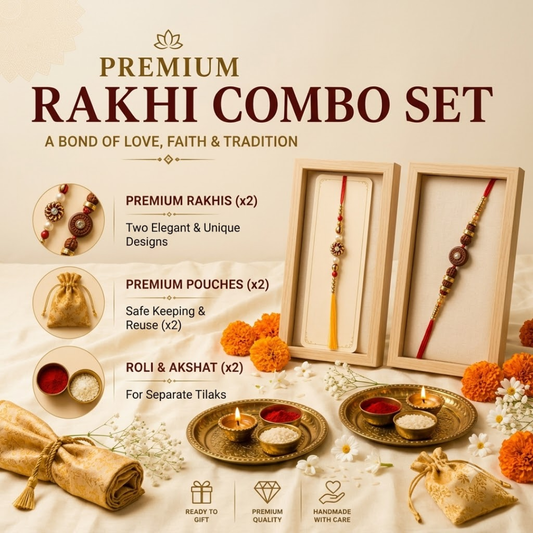 Rudraksha Premium Rakhi Combo Set